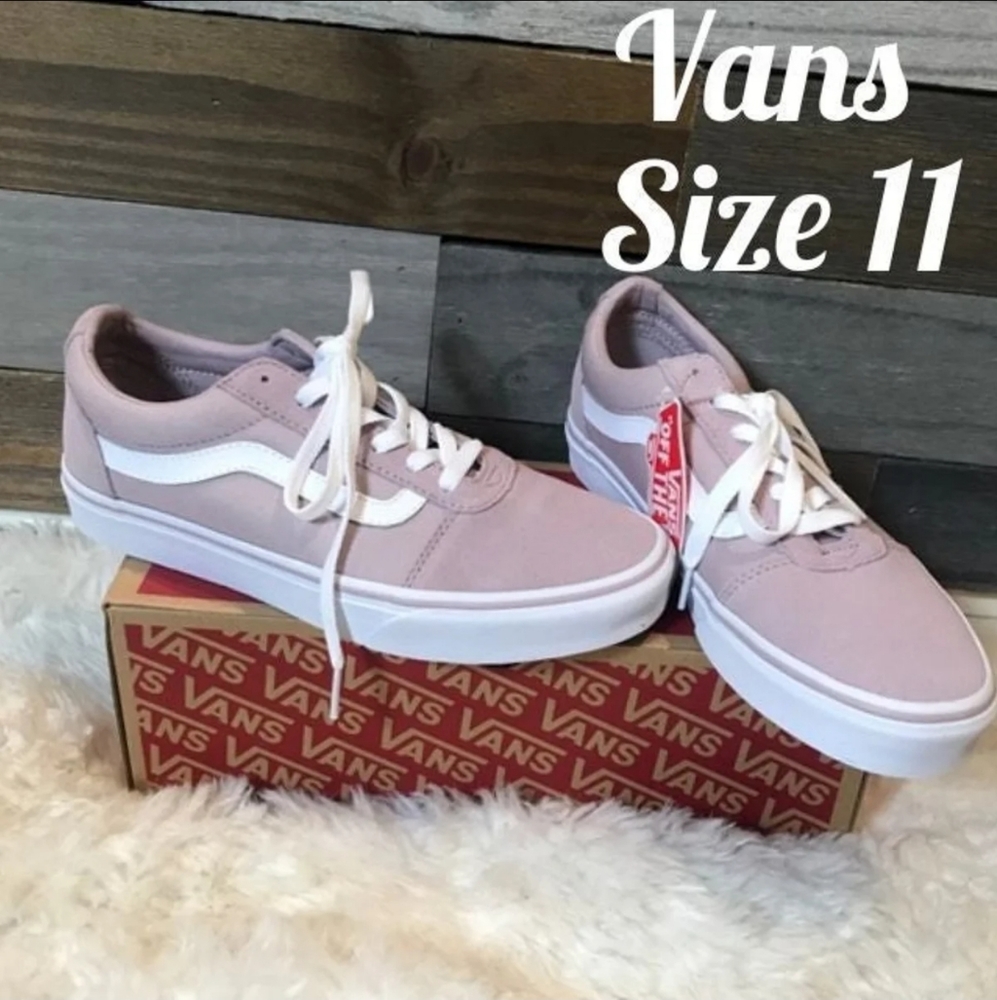 NEW vans | ward violet ice suede leather lace up skate sneakers 11